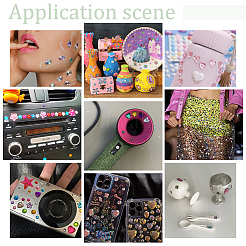 12 лист 12-х цветных самоклеящихся акриловых наклеек со стразами в форме сердца STIC-GA0001-05