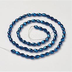 Стеклянные бусины с гальваническим покрытием  GC885Y-5