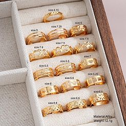 16 шт. 16 варианта колец на палец ноги из сплава в форме сердца и звезды&nbsp;FS-WG5F0D5-02