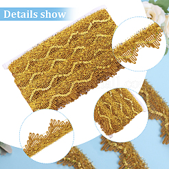 Кружевная лента с цветочной пайеткой из полиэстера OCOR-WH0078-109B