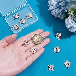 10 шт. латунные подвески-коннекторы из прозрачного стекла&nbsp;KK-ME0002-81