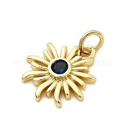 Солнце латунных микро проложить Цирконом подвески KK-C134-11G-04