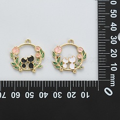 20шт 2 цвета сплава эмалевые подвески&nbsp;ENAM-CJ0004-20