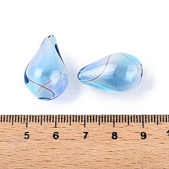 Прозрачные бусины из дутого стекла ручной работы GLAA-T012-54A