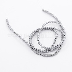 Placchi smerigliato non magnetici perle ematite sintetico rotonde fili&nbsp;G-N0014-2mm-20B