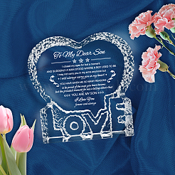 Сердце со словом k9 стеклянные фигурки DJEW-WH0026-002