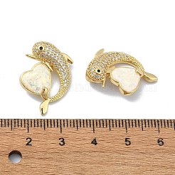 Pendenti in zirconi cubici trasparenti in micro pavè di ottone&nbsp;KK-A221-21B-G