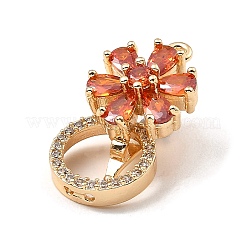 Застежка из латуни с фианитами&nbsp;LS-KK-G484-01B-G