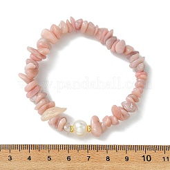 Ensemble de 3 bracelet extensible en perles de culture d'eau douce et en pierres naturelles mélangées (3 styles différents) pour femme.&nbsp;BJEW-JB13762-04