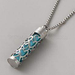 Ожерелья с подвеской-диффузором из нержавеющей стали для женщин&nbsp;NJEW-WH0002-188P-03