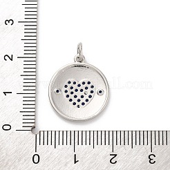 Pendentifs avec zircon cubiques à micro-pavés en laiton&nbsp;KK-U033-11P-02