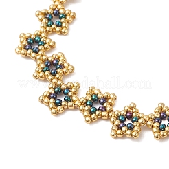 Браслеты из стеклянных бусин в форме звезд BJEW-MZ00260