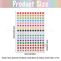 1760шт. самоклеящиеся декоративные наклейки из лазерной пленки&nbsp;STIC-WH20010-01