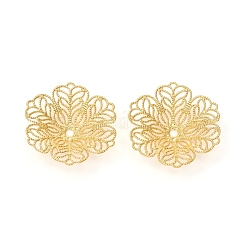 Cappucci con perline fantasia in ottone a 6 petalo&nbsp;KK-I669-07G