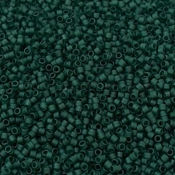 MIYUKIデリカビーズ  シリンダー  日本製シードビーズ  11/0  （db0767)マットトランスペアレントダークエメラルド  1.3x1.6mm  穴：0.8mm  約10000個/袋  50 G /袋&nbsp;SEED-X0054-DB0767