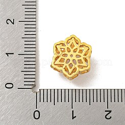 ラックメッキ真鍮スノーフレークマルチ連リンク  長持ちメッキ  カドミウムフリー＆鉛フリー  ABSの模造パールと  18KGP本金メッキ  12.5x11x7mm  穴：1.8mm&nbsp;KK-P277-33G