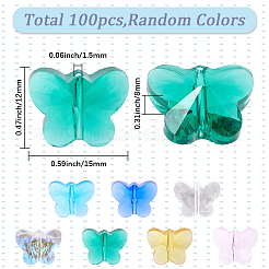 100 шт. Прозрачные стеклянные бусины GLAA-SP0001-51