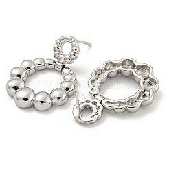 Серьги-гвоздики из латуни с реечным покрытием EJEW-M247-02P