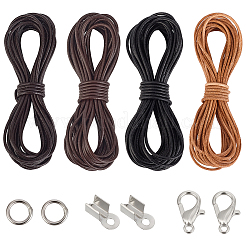 Kit fai da te per realizzare collane e braccialetti in cordoncino di pelle bovina&nbsp;DIY-CL0002-45