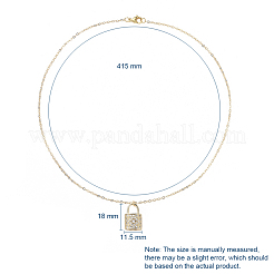 Collier pendentif en laiton zircon cubique micro pavé&nbsp;NJEW-JN02672-01
