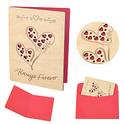 Cartes de vœux en bois pour la Saint-Valentin&nbsp;DIY-CP0011-91D
