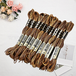 10 моток двухслойной полиэфирной нити для вышивания&nbsp;OCOR-CY0002-99F