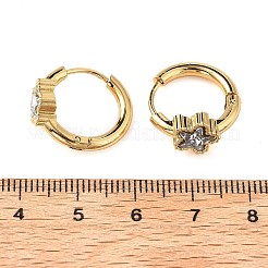 Серьги-кольца в форме звезды из нержавеющей стали 304&nbsp;EJEW-P309-01G