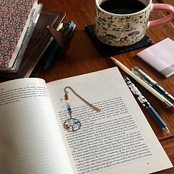 1 шт. резная закладка из сплава в тибетском стиле&nbsp;AJEW-LP0004-25