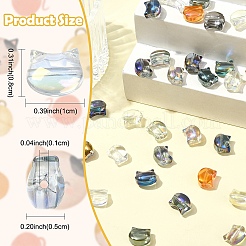 100шт 10 цвета гальванические стеклянные бусины&nbsp;EGLA-YW0005-25