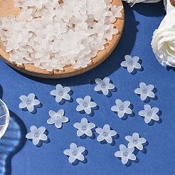 Прозрачные матовые акриловые цветочные бусины&nbsp;X-PAB1936Y-10