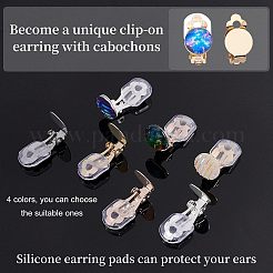 64 шт. 5 стиля сережек-клипс из нержавеющей стали 304 STAS-UN0024-51