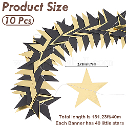 10 шт. бумажные звездные поздравительные баннеры&nbsp;AJEW-CN0005-40A