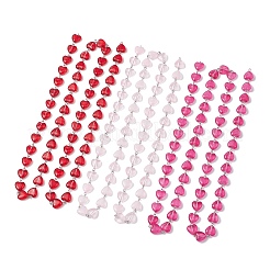 Железные стеклянные цепочки ручной работы в форме сердца AJEW-JB01447