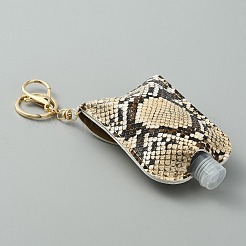 Пластиковая бутылка с дезинфицирующим средством для рук с леопардовым принтом и крышкой из искусственной кожи&nbsp;KEYC-WH0024-28C