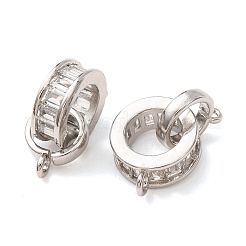 Ösen aus Messing mit klarem Zirkonia-Pavé&nbsp;CU-CBA2907-12P