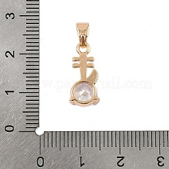 Латунные микро проложить кубического циркония подвески KK-E795-10KCG-01