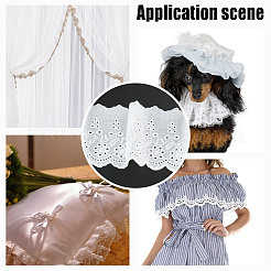 8 ярд хлопковой кружевной ленты с цветочной вышивкой OCOR-DR0001-04