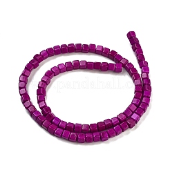 Синтетических нитей бирюзовые бусы TURQ-G108-4x4mm-02