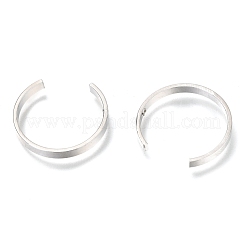真鍮製フープピアスパーツ  プラチナ  20x18.5x2.5mm  穴：1.2mm&nbsp;KK-H748-03P