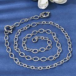 Цепочка из нержавеющей стали 201 толщиной 6 мм с текстурированными звеньями в форме «конского глаза» для мужчин и женщин.&nbsp;NJEW-K302-19P