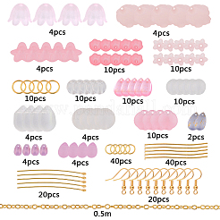 Kits de fabrication de boucles d'oreilles roses à faire soi-même&nbsp;DIY-SC0001-32