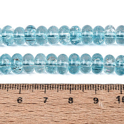 Knisternde transparente Glasperlenstränge&nbsp;GLAA-N074-02A-10