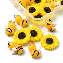 Подвески из непрозрачной смолы в стиле 20 шт. RESI-YW0001-23