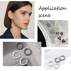 Серьги-кольца Huggie Hoop из нержавеющей стали 304 EJEW-UN0001-36P