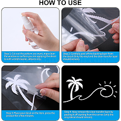 Пляжная тема ПВХ мультфильм самоклеющиеся автомобильные наклейки FIND-WH0152-165B