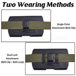 Bolsas rectangulares de piel de vaca para cinturón de teléfono móvil&nbsp;AJEW-WH0596-952