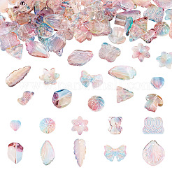 64 шт. прозрачные стеклянные бусины градиентного цвета&nbsp;GLAA-TA0003-48F