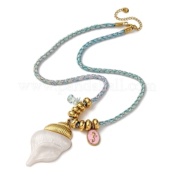 Ожерелья с подвесками из нержавеющей стали 304 NJEW-L465-09G-02