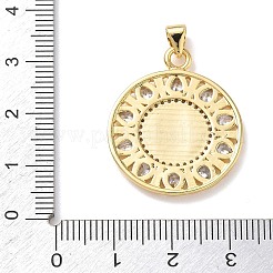 Pendentifs religieux en laiton sertis de micro-pavés de zircone cubique transparente&nbsp;KK-L268-020G-06