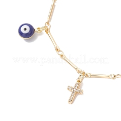 Браслеты с подвесками из латуни и эмали BJEW-JB12308